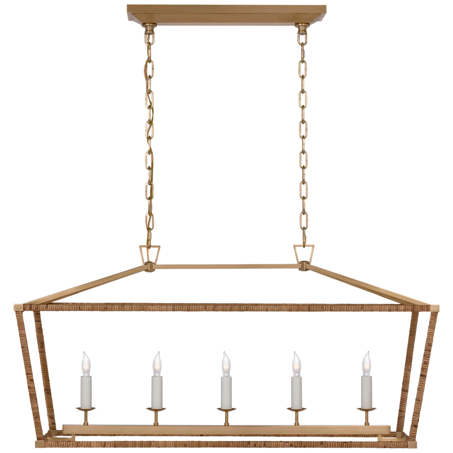 Darlana Medium Rattan Wrapped Linear Lantern