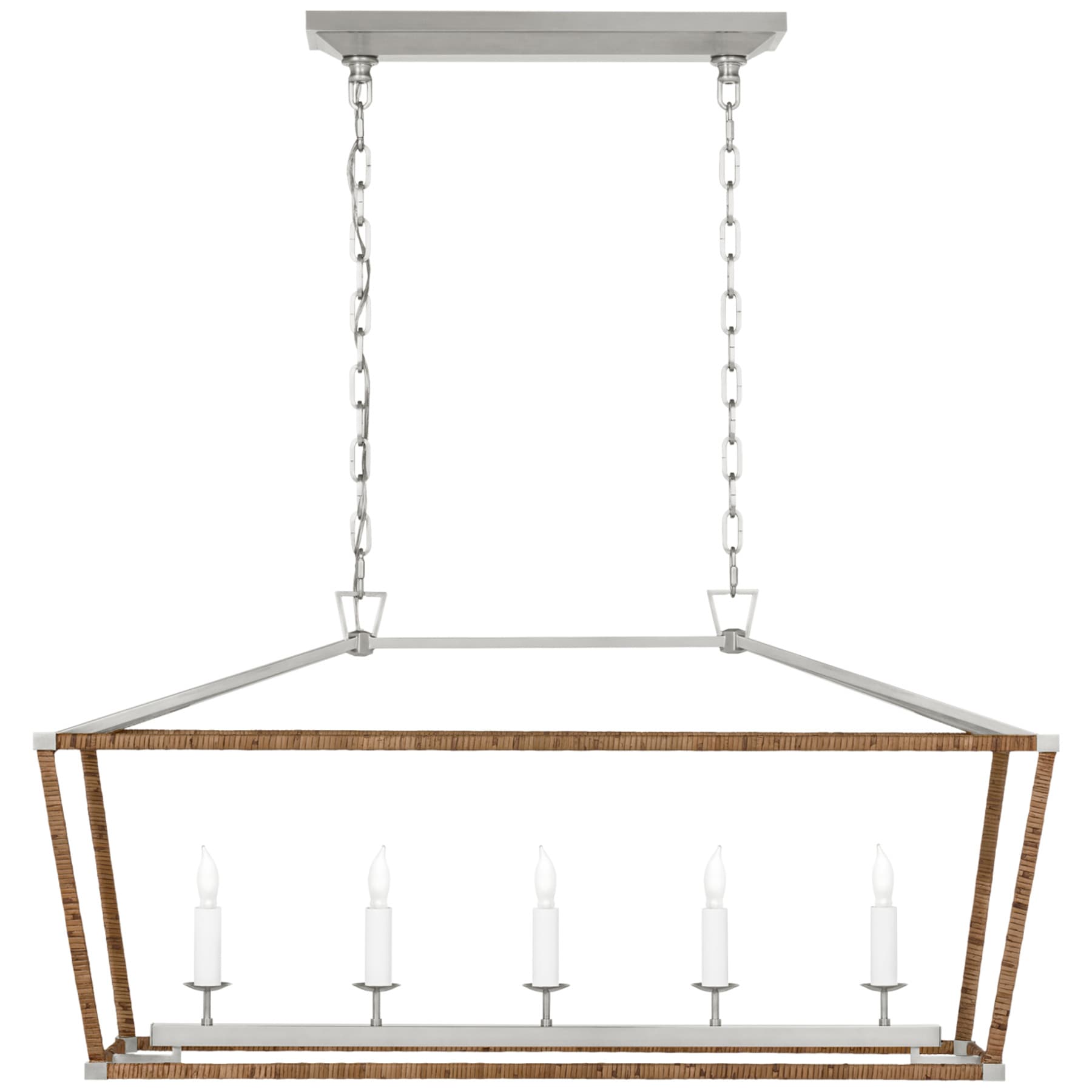 Darlana Medium Rattan Wrapped Linear Lantern